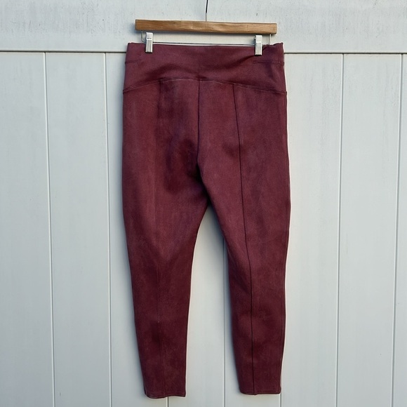 NWT Spanx Faux Suede Leggings in a Dusty Pink Color Size XL Petite - Picture 7 of 8